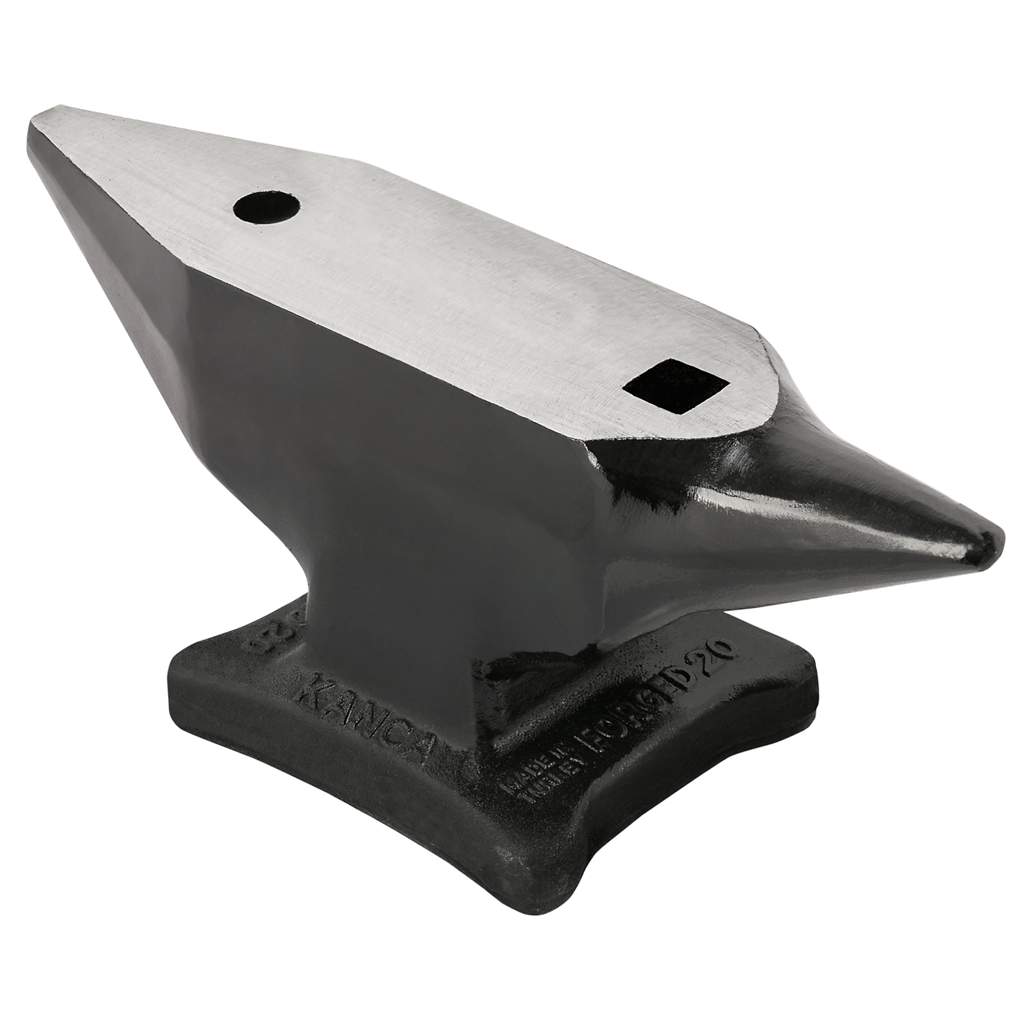 KANCA, DROP FORGED ANVIL 35 KG - 77 LBS, Face Length 18.5 in, Face Width 3.5 in, Horn Length 5 in, Model# DFA-35